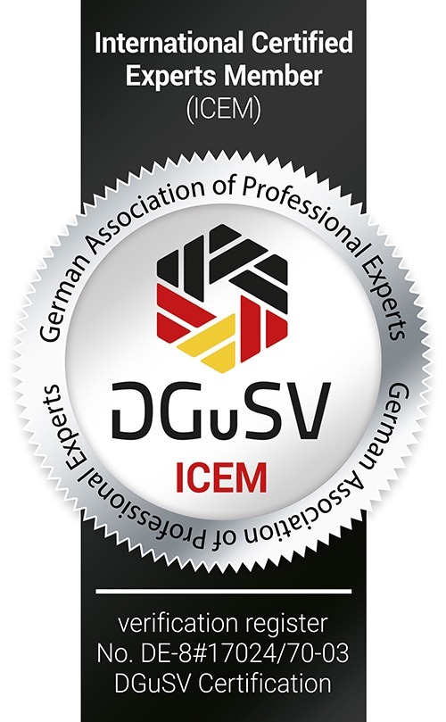 24nonStop GmbH in Burkardroth-Gefäll ist Mitglied des International-Certified-Experts-Member-ICEM-DGuSV-German-Association-of-Professional-Experts